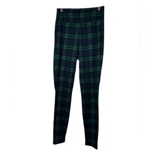 GAP Black Watch Plaid Leggings Pants -Green & Black